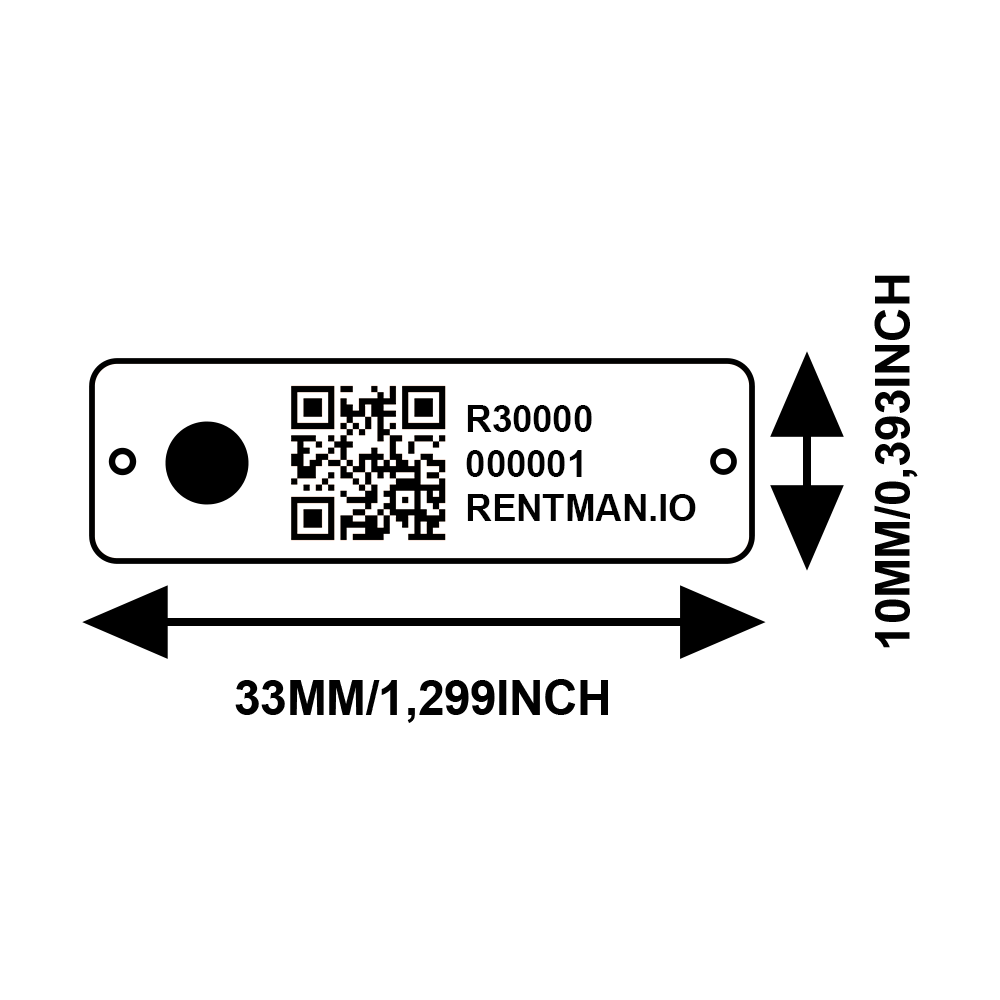 RM3 RFID Hardtag (100 Units), 865-868MHz