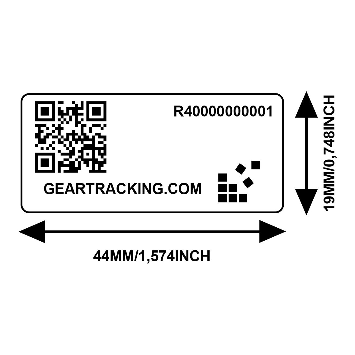 RM4 RFID Sticker (250 Units), 840-960MHz